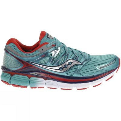 Saucony Thriumph ISO - Női Futócipő - Sötét Kék / Piros (Magyarország VMN075948)